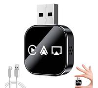 2026 Upgrade Wireless Carplay Adapter, with 2.4/5ghz WiFi and Bluetooth 5.0 Plug and Play & Stable Control, Mini Wireless Carplay Adapters(Black for Android)