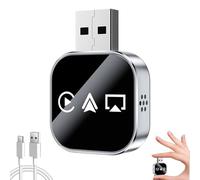 2026 Upgrade Wireless Carplay Adapter, with 2.4/5ghz WiFi and Bluetooth 5.0 Plug and Play & Stable Control, Mini Wireless Carplay Adapters(White for iPhone)