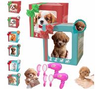 2026 Upgrade Wuffy Robot Dog Lifelike Toy Dog, Intelligent Robot Puppy That Acts like a Real Puppy with Touch Sensing, Interactive Toy Dogs with Hopping, Barking for Kids, Battery Powered (A+F)