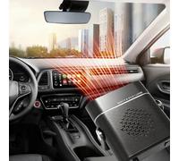 2026 Upgraded 12V Portable Car Heater & Demister - Rapid Heat in Seconds,Powerful Windshield Defrost/Defog,Cigarette-Lighter Powered with 360° Rotating Base,Universal Fit for All Vehicles (Black, 12V)