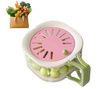 2026 Upgraded 2-in-1 Draining and Preservation Basket, Fruit Drainer Container with Foldable Handle, Multifunctional Fruit Washing Bowl with Straine (Pink)