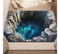 2026 Upgraded 3D Rugs Optical Illusion, Rugs That Look like a Hole, Trap Optical Illusion Bottomless Non-slip Doormat for Door Entrance, Bathroom, Stairs, Playroom