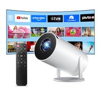 [2026 Upgraded & 4K/8K Support]HY300Pro Mini Projector with WiFi6 Bluetooth 5.4,Smart Portable Projector Built in Android OS 14.0,Auto Keystone,12000 Lumens Outdoor Projectors for Bedroom/Gaming/Gift