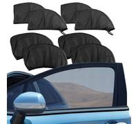 2026 Upgraded 4pcs Breathable Mesh Car Window Shades - Car Window Sun Shade, Blocks Sun Glare, Fits Most Cars, Easy to Install & Store, Durable Stretch Material, Universal Fit (2 SET,STANDARD-1)
