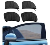 2026 Upgraded 4pcs Breathable Mesh Car Window Shades - Car Window Sun Shade, Blocks Sun Glare, Fits Most Cars, Easy to Install & Store, Durable Stretch Material, Universal Fit (1 SET,STANDARD-1)