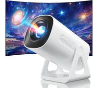 [2026 Upgraded & Android 11.0] Mini Projector Portable with WiFi and Bluetooth, 4K 1080P Support, 270°Adjustable Stand Home Theater Star Projector for Phone/PS5/HDMI/TV Stick/USB/PC