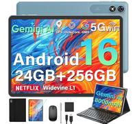 2026 Upgraded Android 16 Tablet, 10 inch Tablet with Keyboard (Black)