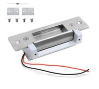 2026 Upgraded ANSI Standard Heavy Duty Electric Door Strike Lock for Door Access Control System Fail-Secure Fail-Safe Adjustable Access Control Cylindrical Locksets (Input Voltage 12VDC), Silver