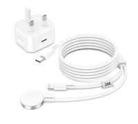 2026 Upgraded Apple Watch Charger, 2-in-1 USB C Fast Charging Cable with 20W USB-C Plug, 2M Magnetic Charger for Apple Watch Series 11/10/9/8/7/SE/Ultra 2/Ultra & iPhone 14/13/12, AirPods