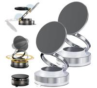 2026 Upgraded Ariseputup Phone Holder【78+LBS Strongest Suction Cup】360° Adjustable Vacuum Magnetic Phone Holder, Universal Dashboard Cell Phones Mount for Your Car for iPhone & Android (2Silver)