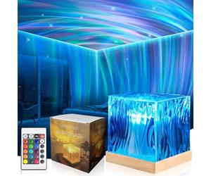 2026 Upgraded Aurora Borealis Night Light Projector, Aurora Dreamscape Projector, 16 Colors-Rotating Northern Lights Projector with Remote, for Party, Bed Room Living (A)
