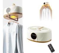 2026 Upgraded Automatic Ironing Machine, Portable Clothes Dryer & Vertical Steam Iron, Compact Travel Clothes Dryer for Apartment Use with Garment Steamer & Folding System (Beige)