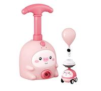 2026 Upgraded Balloon Powered Kit with Flying Figure & Mini Vehicle, 2-in-1 Air Powered Launcher System, No Battery Required, DIY Assembly Science Experiment Kit (Pink)
