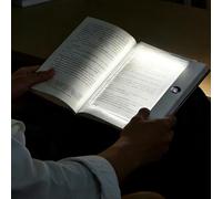 2026 Upgraded Book Light,Rechargeable Clear LED Flat Reading Light with 3 Colors & Timer,Dimmable Panel Plate Book Lamp Full Page L-Ight,for Reading in Bed at Night,Bookish Gifts for B-OOK Lovers