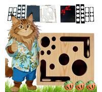 2026 Upgraded Cat Nail File Box, Cat Scratch Puzzle Enrichment Box, Nail File Stress Free Alternative to Clippers and Grinders for Cats That Hate Nail Trims, Contains Sandpaper Inside (B#)