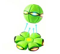 2026 Upgraded Children's Bouncing Ball with LED Lights, Magic Meta ball, Magic Flying Saucer, Bouncy Ball, Parent-Child Interaction (Green)