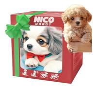 2026 Upgraded Christmas AI Robot Dog, Nicco - My Realistic Robot Puppy That Acts Like a Real Dog, Walking, Barking, Tail Wagging, AI Responsive, for Pet Lovers (F)