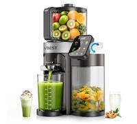 2026 Upgraded Cold Press Juicer, 155MM Wide Chute Juicer Machines with 2.5L Self-Feeding Hopper, 3-in-1 Smart Touch Juicer for Whole Fruits & Vegetables, Sorbet & Nut Milk, Easy Clean