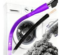 2026 Upgraded Dryer Vacuum Hose Attachment - Universal Dryer Vent Cleaner Kit with Flexible Brush & Long Hose, Quick Lint Removal Tool for All Vacuum Cleaners (Purple,1pcs)