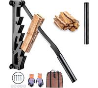 2026 Upgraded Dual-handle Wall Mounted Wood Splitter, Lengthened Handle Carbon Steel Kindling Splitter For Soft Firewood, Indoor And Outdoor Use