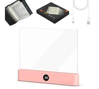 2026 Upgraded Flat Book Light for Reading in Bed, Smart LED Book Light, Rechargeable LED Clear Full Page Reading Lights with Adjustment 3 Colors & Timer for Readers Women Men (Pink)