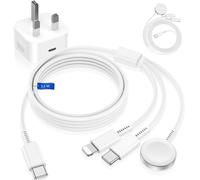2026 Upgraded For Apple Watch Charger,3-in-1 USB C Cable for iWatch & iPhone,2M Fast Charging Cable with 20W Wall Charger for Apple Watch Series 11/10/9/8/7/SE/Ultra & iPhone14/13/12/