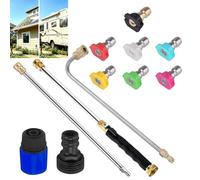 2026 Upgraded Jet Nozzle Power Washer for Garden Hose: 7 Nozzles - 1 Sec Switch - Equivalent to Owning-All at Once-a High-Pressure Washer - a Car Wash Gun - a Garden Sprayer - a Patio Cleaner (B3)