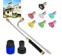2026 Upgraded Jet Nozzle Power Washer for Garden Hose: 7 Nozzles - 1 Sec Switch - Equivalent to Owning-All at Once-a High-Pressure Washer - a Car Wash Gun - a Garden Sprayer - a Patio Cleaner (B2)