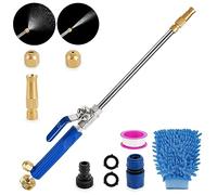 2026 Upgraded Jet Nozzle Power Washer Wand with 3 High Pressure Nozzles and Quick Connectors for Garden Hose, Hydro 2-in-1 High Pressure Heavy Duty Metal Nozzles for Watering Sprayer Cleaning Tool