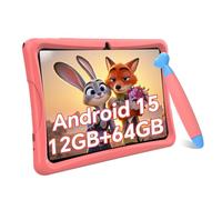 2026 Upgraded Kids Tablet, Android 15 Tablet for Kids Age 3-7, Parental Control, Pre-Installed Educational Apps, Includes EVA Protective Case & Drawing Pen, 12GB+64GB, 2TB Expand, with Eye Protection