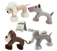 2026 Upgraded Linen Safari Companions Dog Toys Indestructible Squeaker Robust Durable Linen Fabric Chew Stuffed Animal for Small Medium Large Dogs(ALL)