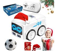 2026 Upgraded Magic Mini Rc Bus,Magic Mini Rc Car,Automatic Avoidance Patrol Line Driving Desktop Toy Car Expression Light Adjustment,Desktop Electronic Vehicles Toys (white)