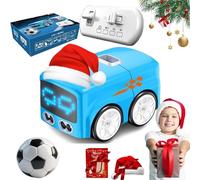 2026 Upgraded Magic Mini Rc Bus,Magic Mini Rc Car,Automatic Avoidance Patrol Line Driving Desktop Toy Car Expression Light Adjustment,Desktop Electronic Vehicles Toys (blue)