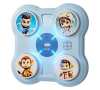 2026 Upgraded Music Boxing Machine with LED Punch Counter, Sounding Punch Boxing Machine with Gloves,3 Modes & 3 Sounds, Built-in Speaker & Colorful Lights for Home (Bule)