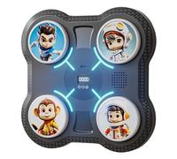 2026 Upgraded Music Boxing Machine with LED Punch Counter, Sounding Punch Boxing Machine with Gloves,3 Modes & 3 Sounds, Built-in Speaker & Colorful Lights for Home (Black)