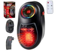 2026 Upgraded Plug-In Go Heater-Portable Ceramic Heater with Adjustable Temperature & Remote Control,Plugs Directly Into The Wall for Instant Heat,12H Timer with Remote,Waterpoof IPX4 Level (1PC)
