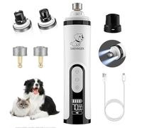 2026 Upgraded Silent Groom Pro Nail Grinder - 3-Speed Cordless Grooming Pro Nail Grinder, Pet Nail Trimmer with 2 LED Light,USB-C Rechargeable & 2 Grinding Wheels for Small Medium Large Dogs and Cats