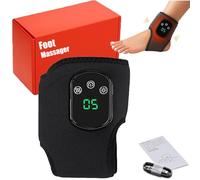 2026 Upgraded SolEVA Foot Massager, Foot Renew Triple Method Massager for Neuropathy, Cordless Electric Foot and Ankle Massager with 3 Vibration Modes and 5 Heat Levels (Black-1PC)