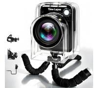 【2026 Upgraded】 Time Lapse Camera Outdoor Construction Plant Weather Life, Manual Focus, IP66 Waterproof, 6 Month Battery Life, 32GB TF Card Included