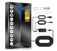2026 Upgraded TV Antenna Indoor Outdoor, 3500+ Miles Long Range for Local Channels, Digital Antenna with Amplified Signal Booster for TV - Supports 8K 4K 1080P HD, Easy Setup with 26ft Coaxial Cable