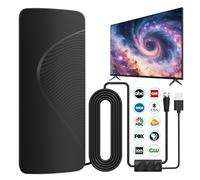 2026 Upgraded TV Antenna: TV Antenna Indoor for Local Channels with Amplifier, 3000+ Miles Long-Range Reception Supports Digital 4K 1080P HD Smart TV/Older TVs, 33ft Coaxial Cable