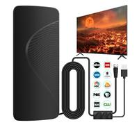 2026 Upgraded TV Antenna: TV Antenna Indoor for Local Channels with Amplifier, 3000+ Miles Long-Range Reception Supports Digital 4K 1080P HD Smart TV/Older TVs, 33ft Coaxial Cable
