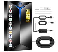 2026 Upgraded TV Antenna with Inline Amplifier, 3200+ Miles Long Range for Local Channels, Indoor Outdoor HDTV Antenna for Smart TV - Clear Reception for 8K 4K 1080P, 26ft Cable