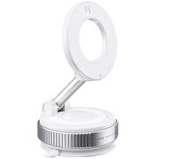 2026 Upgraded Vacuum Absorption Phone Holder, Vacuum Adsorption Magnetic Bracket, 360 Adjustable Vacuum Magnetic Phone Holder (White)