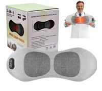 2026 Upgraded Version 3 in 1 Back Massager, Electric Back Therapy Massager with Heat, Vibration & Traction, Whisper-Quiet Operation, Relieve Tension, Spinal Care for Neck and Shoulder (Gray)