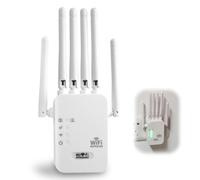 2026 Upgraded WiFi Extender Booster 6 Antennas 300Mbps 2.4GHz Wireless Signal Booster Covers Up to 5500 Sq.ft Supporting 99% Devices with Ethernet Port, WiFi Repeater Range Extender for Home Internet