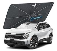 [2026 Upgraded] Windshield Sun Shade Umbrella, Front Window Sunshade with Thermo Shield Fabric, Foldable Car Sun Visor for Heat Reduction and Interior Protection (Large-57 L x 32" W)