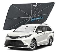 [2026 Upgraded] Windshield Sun Shade Umbrella, Front Window Sunshade with Thermo Shield Fabric, Foldable Car Sun Visor for Heat Reduction and Interior Protection (XX-Large-63 L x 36" W)
