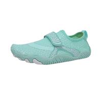 2026 Upgraded | Womens Trainers Safety Trainers Lightweigh Shoes Couples Slip On Elastic Casual Sneakers Men and Women Wading Five Toe Shoes Room Beach Snorkeling Shoes Diving Shoes (Mint Green, 4)