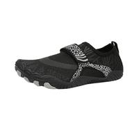 2026 Upgraded | Womens Trainers Safety Trainers Lightweigh Shoes Couples Slip On Elastic Casual Sneakers Men and Women Wading Five Toe Shoes Room Beach Snorkeling Shoes Diving Shoes (Black, 7)